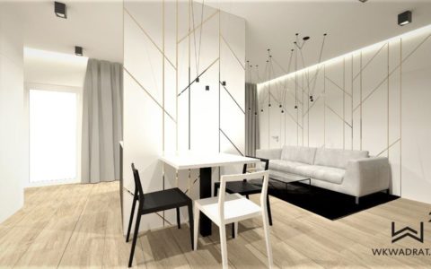 Projekt wnętrza mieszkania stylowy minimalizm